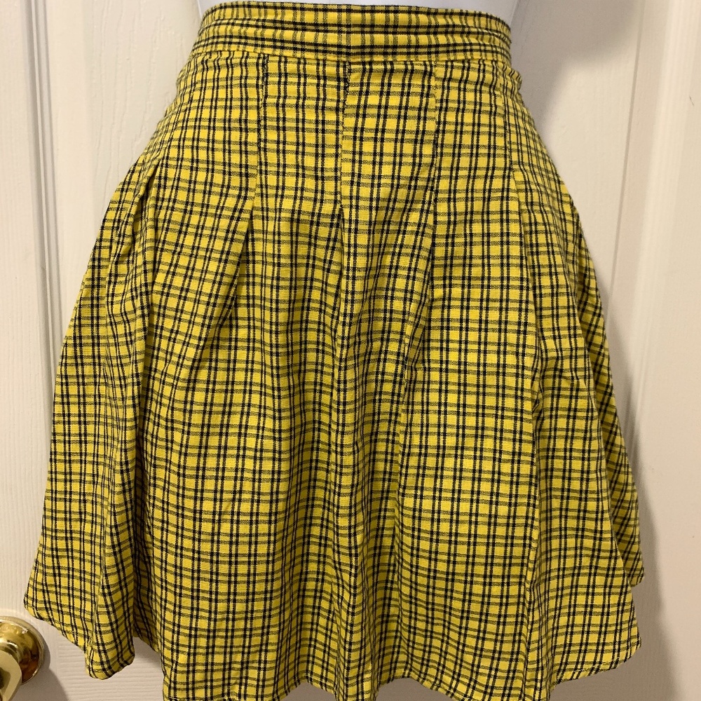 Yellow Plaid Women's Skirt